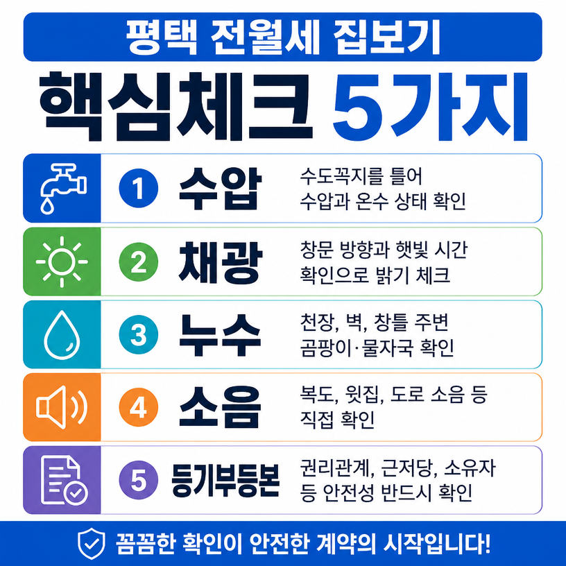 평택 전월세 집보기 핵심체크 5가지 안내